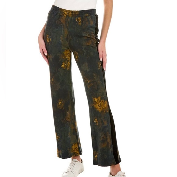 Johnny Was Biya JWLA Lucid Verde Velvet Detail Sweatpants - Picture 1 of 10